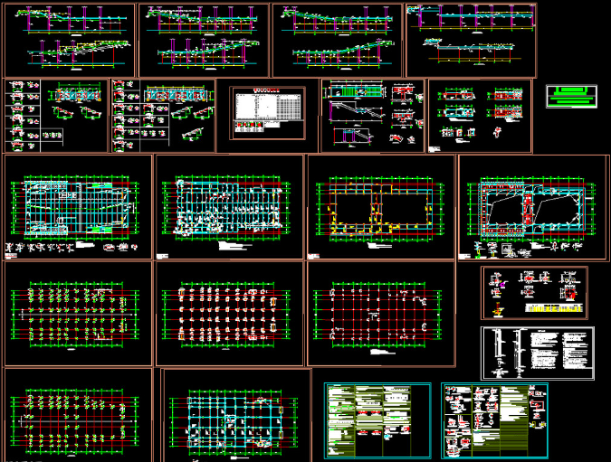 通化钢结构报告厅图纸