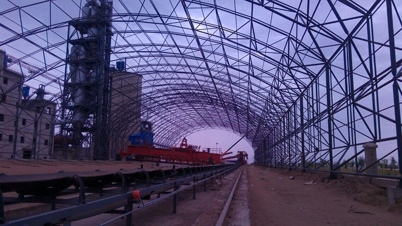 通化煤棚网架安装